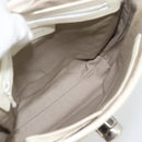 BURBERRY Nova Check Shoulder Bag Canvas Ivory Silver Auth BA12921-16