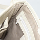 BURBERRY Nova Check Shoulder Bag Canvas Ivory Silver Auth BA12921-19