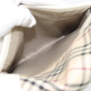 BURBERRY Nova Check Shoulder Bag Canvas Ivory Silver Auth BA12921-22