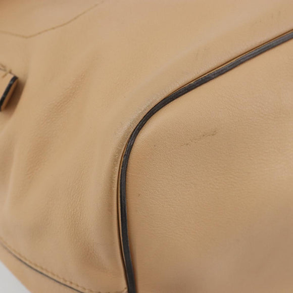 Chloe Fay Backpack Suede Beige Gold Auth BA12922