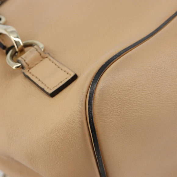 Chloe Fay Backpack Suede Beige Gold Auth BA12922