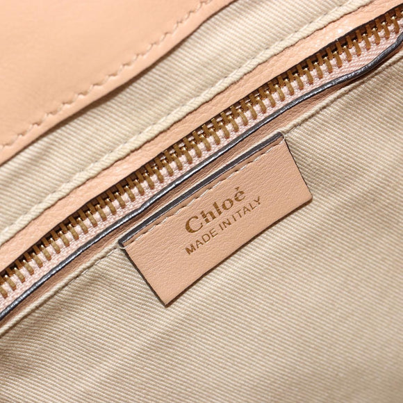 Chloe Fay Backpack Suede Beige Gold Auth BA12922
