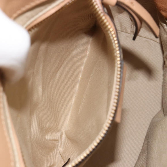 Chloe Fay Backpack Suede Beige Gold Auth BA12922