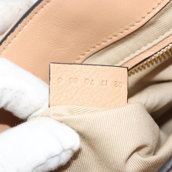 Chloe Fay Backpack Suede Beige Gold Auth BA12922