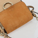 Chloe Fay Backpack Suede Beige Gold Auth BA12922-6