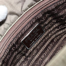 PRADA Draagtas Nylon Khaki Zilver Auth BA12923-17