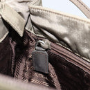 PRADA Draagtas Nylon Khaki Zilver Auth BA12923-20