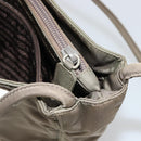 PRADA Draagtas Nylon Khaki Zilver Auth BA12923-22