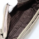 PRADA Draagtas Nylon Khaki Zilver Auth BA12923-24