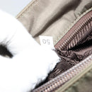 PRADA Draagtas Nylon Khaki Zilver Auth BA12923-12