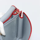 Christian Dior Honeycomb Canvas Shoulder Bag PVC Red Gold Auth BA12924-19