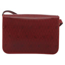 Christian Dior Honeycomb Canvas Shoulder Bag PVC Red Gold Auth BA12924-2