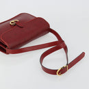 Christian Dior Honeycomb Canvas Shoulder Bag PVC Red Gold Auth BA12924-7