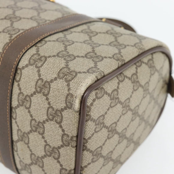 GUCCI GG Supreme Web Sherry Line Bag PVC Beige Gold 40 02 006 Auth BA12926