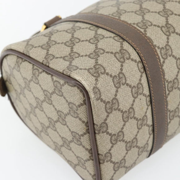 GUCCI GG Supreme Web Sherry Line Bag PVC Beige Gold 40 02 006 Auth BA12926