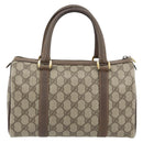 GUCCI GG Supreme Web Sherry Line Bag PVC Beige Gold 40 02 006 Auth BA12926-2