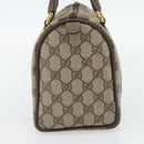 GUCCI GG Supreme Web Sherry Line Bag PVC Beige Gold 40 02 006 Auth BA12926-4