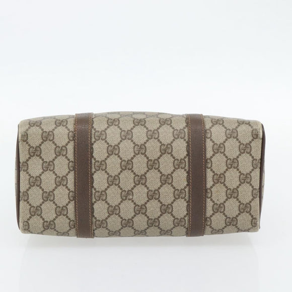 GUCCI GG Supreme Web Sherry Line Bag PVC Beige Gold 40 02 006 Auth BA12926