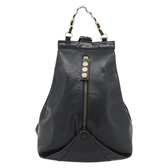Gianni Versace Rucksack Leder Schwarz Gold Authentisch BA12927