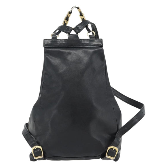 Gianni Versace Rucksack Leder Schwarz Gold Authentisch BA12927