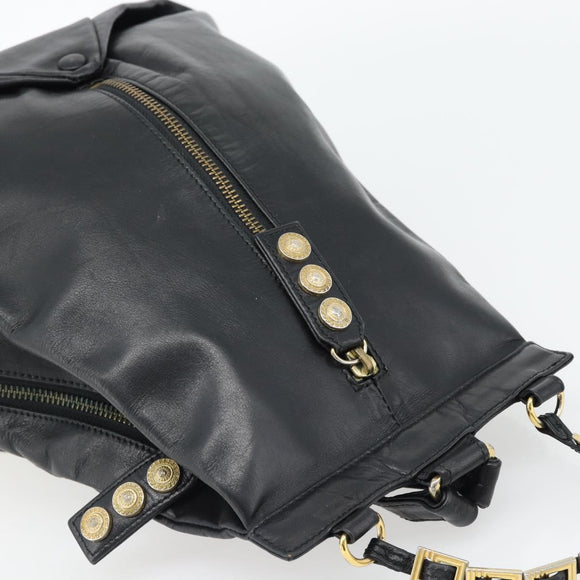 Gianni Versace Rucksack Leder Schwarz Gold Authentisch BA12927