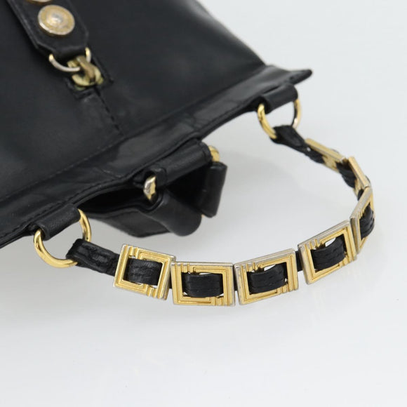 Gianni Versace Rucksack Leder Schwarz Gold Authentisch BA12927