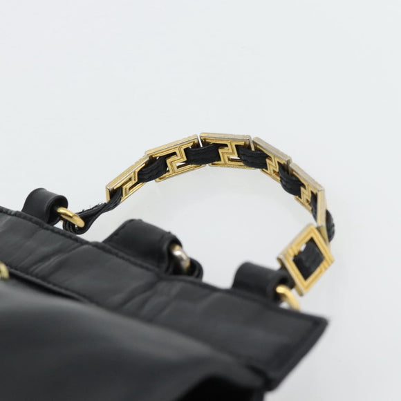 Gianni Versace Rucksack Leder Schwarz Gold Authentisch BA12927