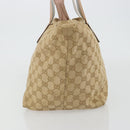 GUCCI GG Canvas Sherry Line Hand Bag Beige Gold 131230 Auth BA12928-4