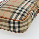 BURBERRY Nova Check Shoulder Bag Canvas Beige Gold Auth BA12930-15
