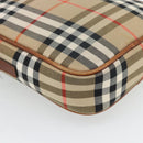 BURBERRY Nova Check Shoulder Bag Canvas Beige Gold Auth BA12930-16