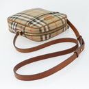 BURBERRY Nova Check Shoulder Bag Canvas Beige Gold Auth BA12930-7