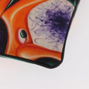 Christian Dior Pouch Nylon Orange Silver Auth BA12933-15