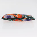 Christian Dior Pouch Nylon Orange Silver Auth BA12933-6