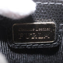 FURLA Chain Hand Pouch Leather Pink Gold Auth BA12939-18