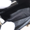 FURLA Chain Hand Pouch Leather Pink Gold Auth BA12939-11