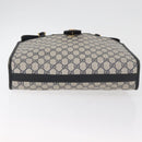 GUCCI GG Supreme Draagtas PVC Marinegoud Auth BA12940-6