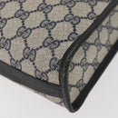 GUCCI GG Supreme Draagtas PVC Marinegoud Auth BA12940-15