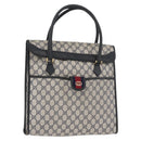 GUCCI GG Supreme Draagtas PVC Marinegoud Auth BA12940-1
