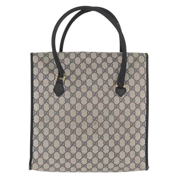 GUCCI GG Supreme Draagtas PVC Marinegoud Auth BA12940