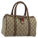 GUCCI GG Supreme Web Sherry Line Bag PVC Beige Gold 40 02 006 Auth BA12941-1