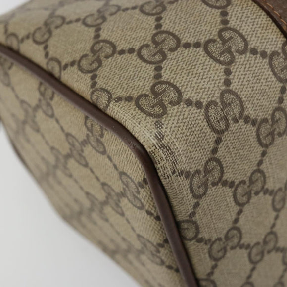 GUCCI GG Supreme Web Sherry Line Bag PVC Beige Gold 40 02 006 Auth BA12941