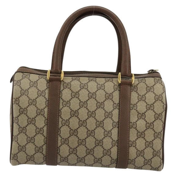 GUCCI GG Supreme Web Sherry Line Bag PVC Beige Gold 40 02 006 Auth BA12941