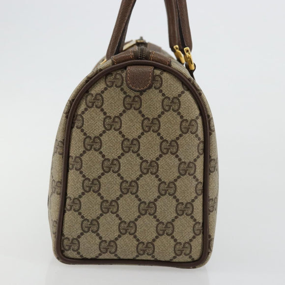 GUCCI GG Supreme Web Sherry Line Bag PVC Beige Gold 40 02 006 Auth BA12941