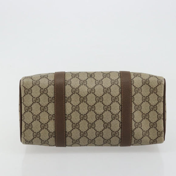 GUCCI GG Supreme Web Sherry Line Bag PVC Beige Gold 40 02 006 Auth BA12941