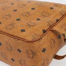MCM Vicetos Logogram Clutch Bag PVC Brown Gold Auth BA12942-15