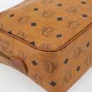 MCM Vicetos Logogram Clutch Bag PVC Brown Gold Auth BA12942-16