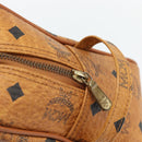 MCM Vicetos Logogram Clutch Bag PVC Brown Gold Auth BA12942-8