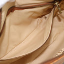 MCM Vicetos Logogram Clutch Bag PVC Brown Gold Auth BA12942-11