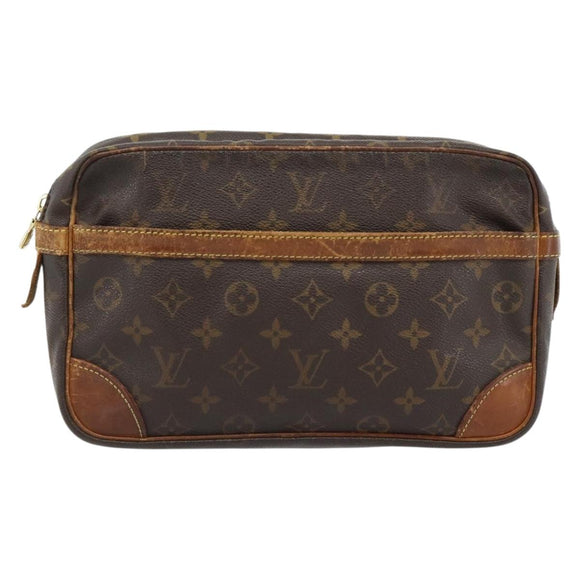 LOUIS VUITTON Monogram Compiegne 28 Clutch Bag M51845 LV Auth BA12944