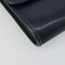 GUCCI Schultertasche Leder Navy Gold Auth BA12947-15